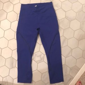 Lululemon Blue Highrise Crops